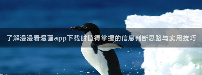 漫蛙漫画入口导航页：了解漫漫看漫画app下载时值得掌握的信息判断思路与实用技巧