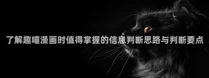 漫蛙漫画作品排行榜:了解趣喵漫画时值得掌握的信息判断思路与判断要点